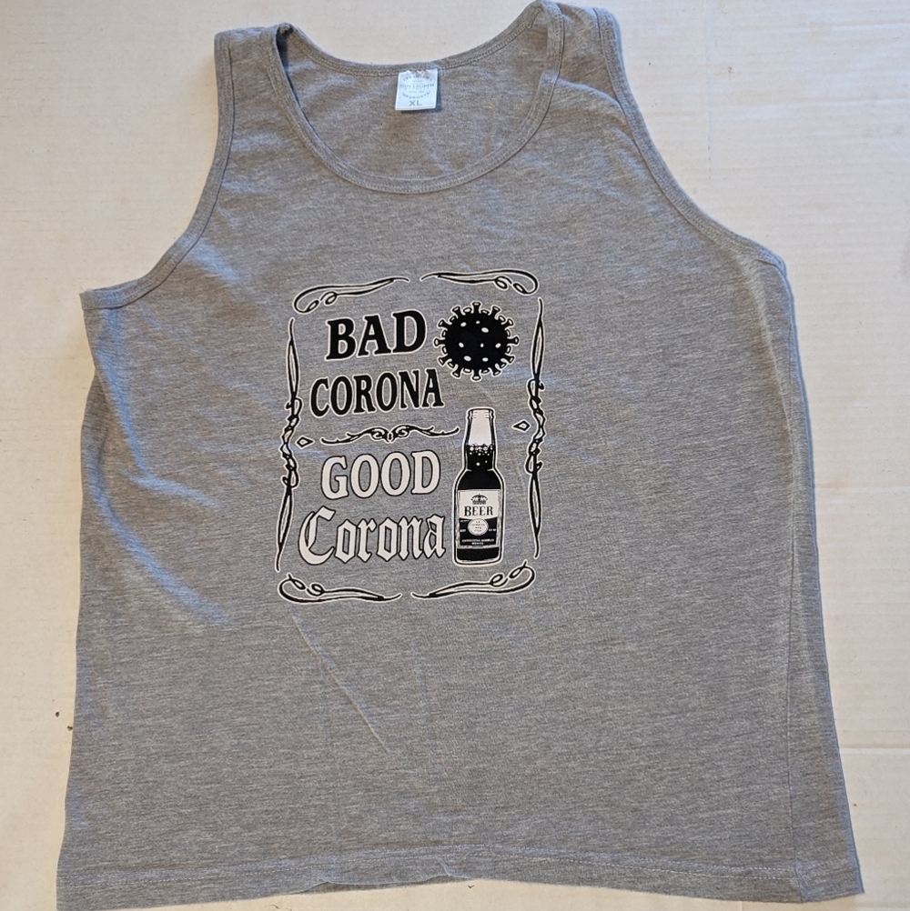 Bad Corona Good Corona Tank Gray L/XL